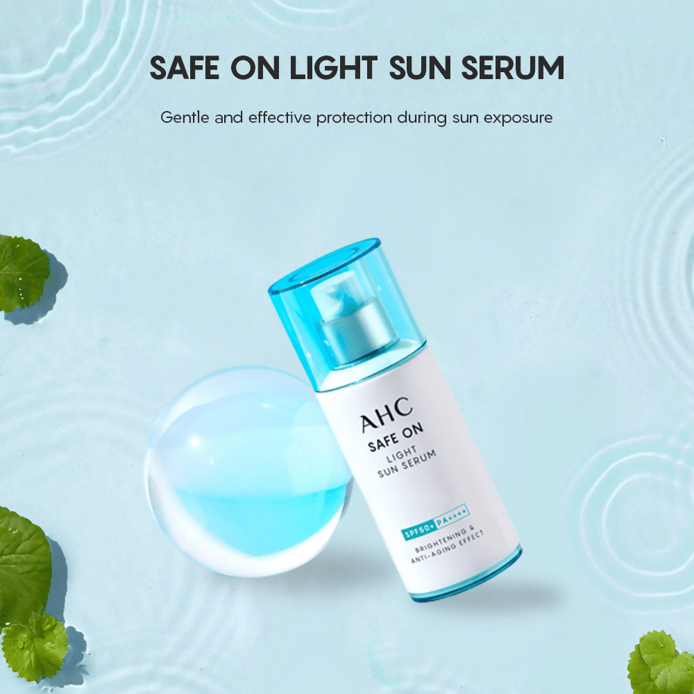 AHC Safe On Light Sun Serum With SPF 50+ & PA+++ - Korean skincare