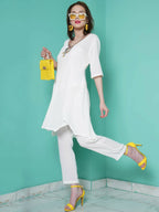 Women Republic White Rayo N Crepe Coord Set - Distacart