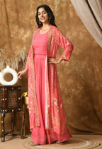 Joban Fashion Pink Maslin Kurta Set