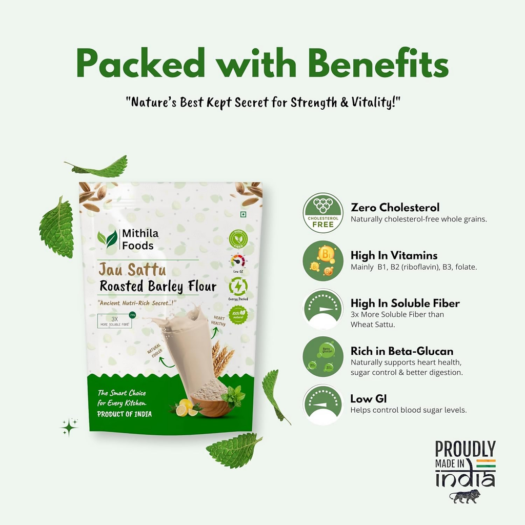 Mithila Foods Jau Sattu High-Fiber Barley Sattu