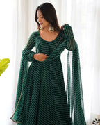 Joban Fashion Green Kurta Set Georgette Sequence Embroidery Work - Distacart
