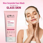Globus Naturals Rice Ceramide Face Wash For Hydrated Glow, Enriched with Green Tea & Vitamin E
