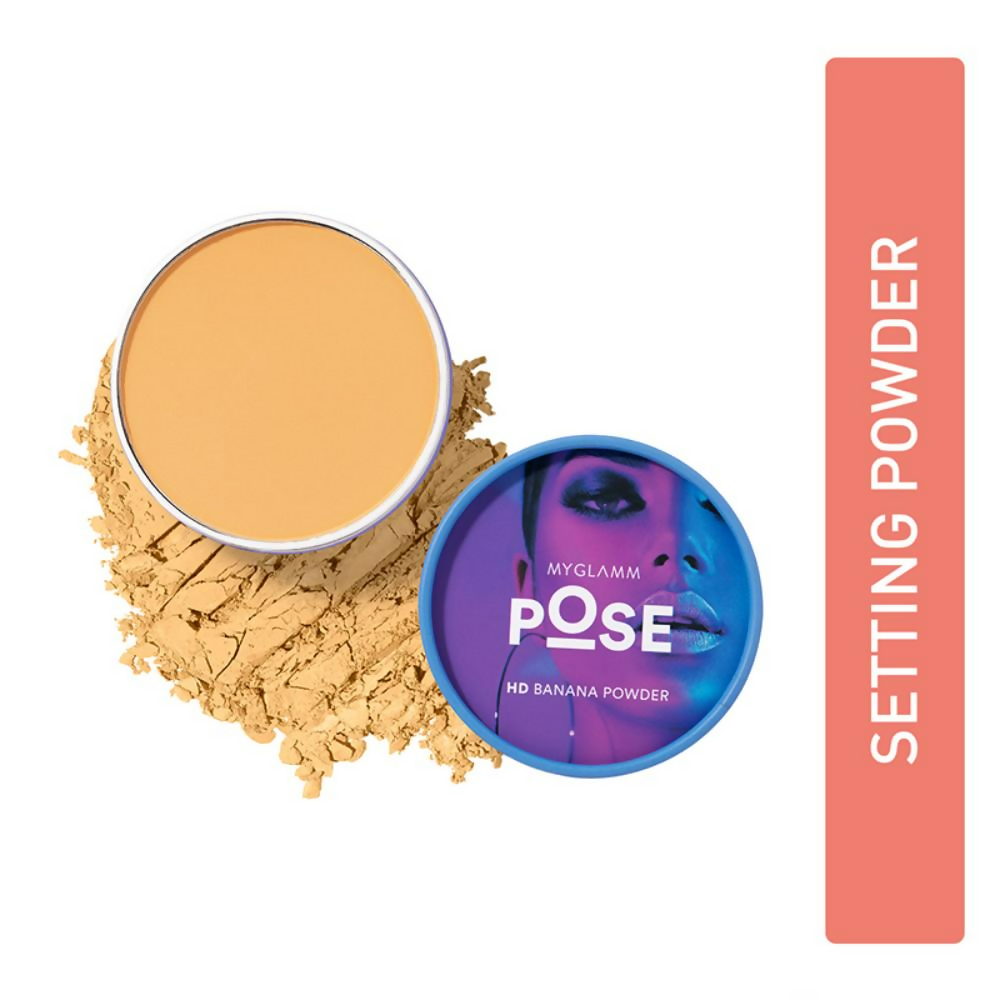Myglamm Pose Hd Banana Powder - Long-Lasting, Lightweight & Matte Finish - Yellow