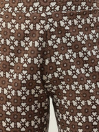 FIORRA Women's Brown Cotton Straight Kurta Pant With Dupatta
