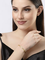 NVR Women Gold-Plated Western Cuff Bracelet - Distacart