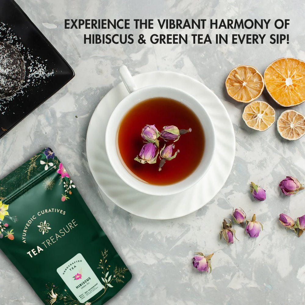 Tea Treasure Hibiscus Loose Leaf Green Tea - Distacart