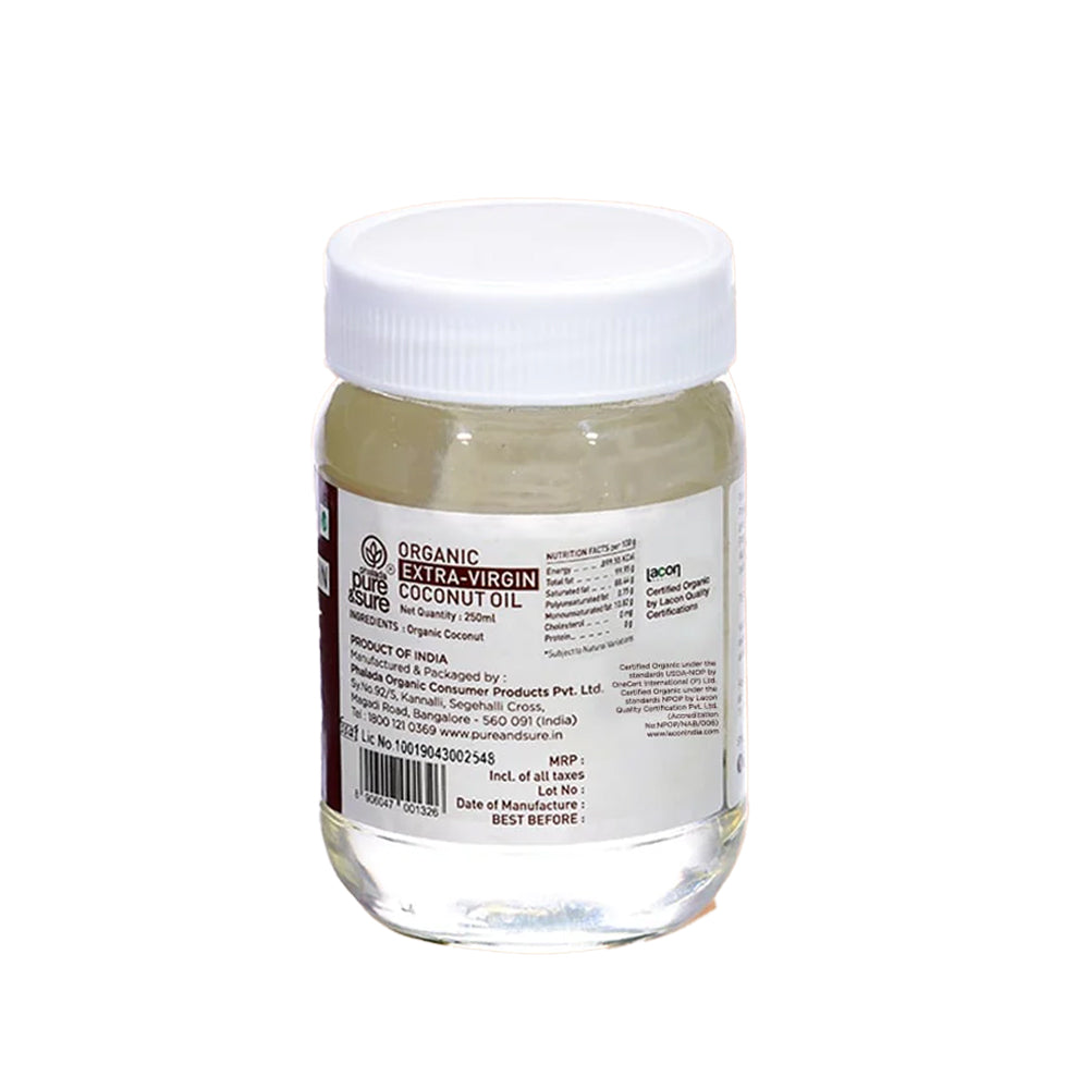 Pure & Sure Organic Extra Virgin Coconut Oil - Distacart