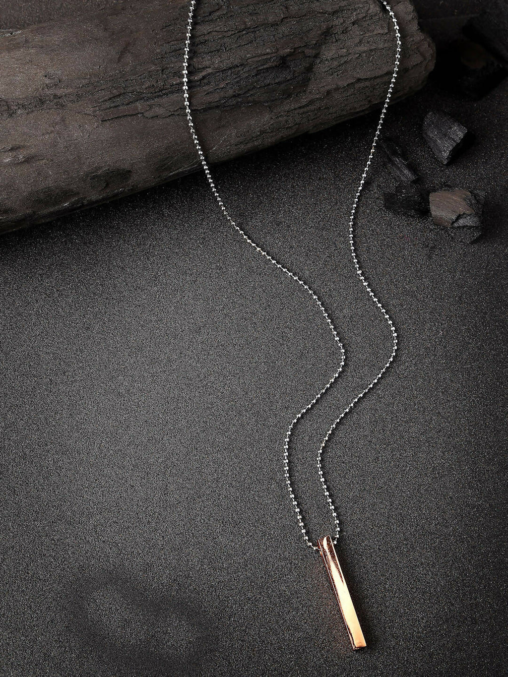 NVR Men Copper Plated Geomatric Pendent With Chain