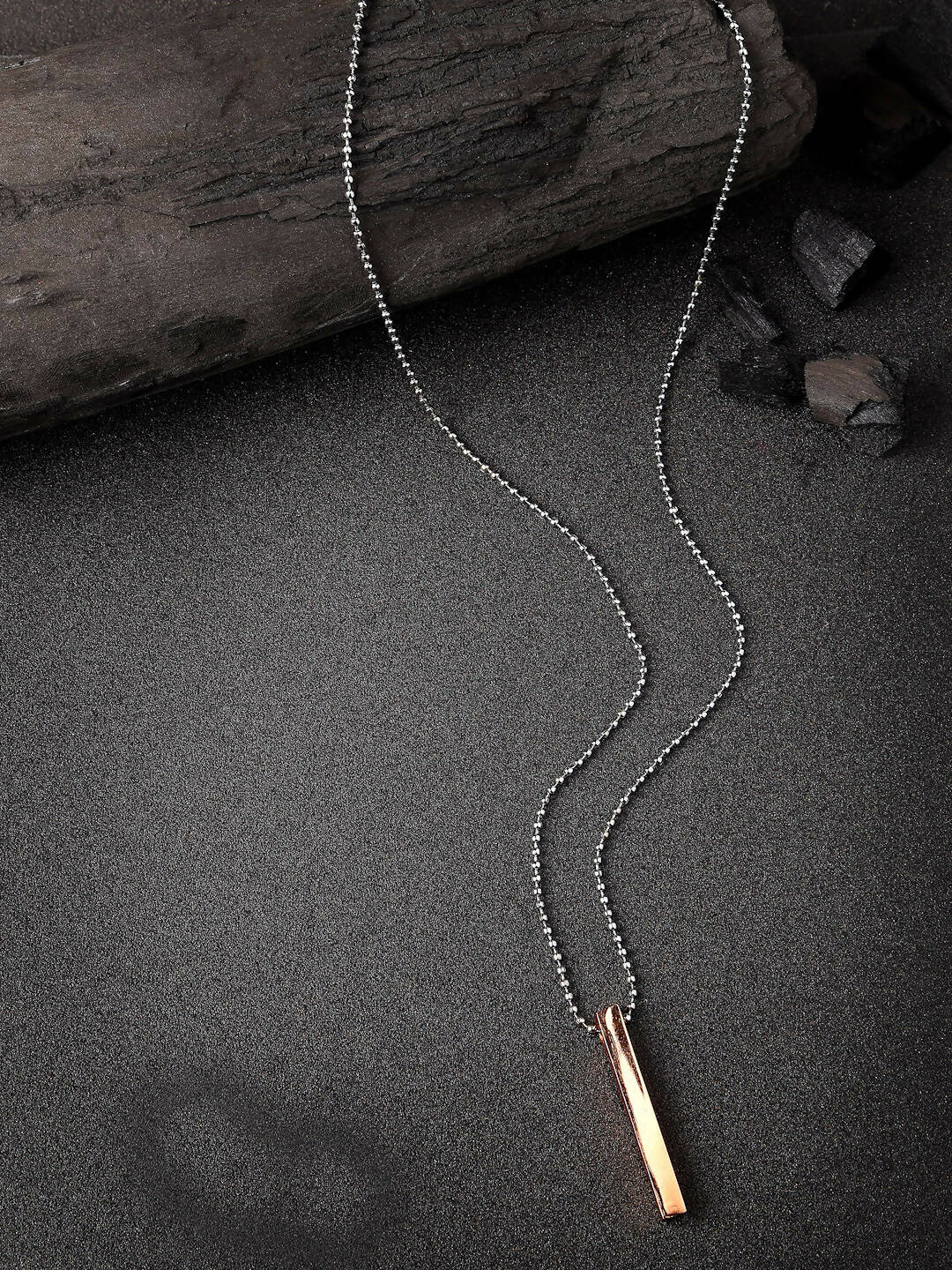 NVR Men Copper Plated Geomatric Pendent With Chain