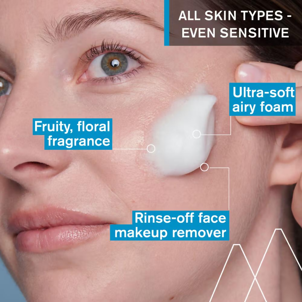 Uriage Face Cleanser Make-Up Remover Ultra-Soft Airy Foam Rinse-Off Cleanser