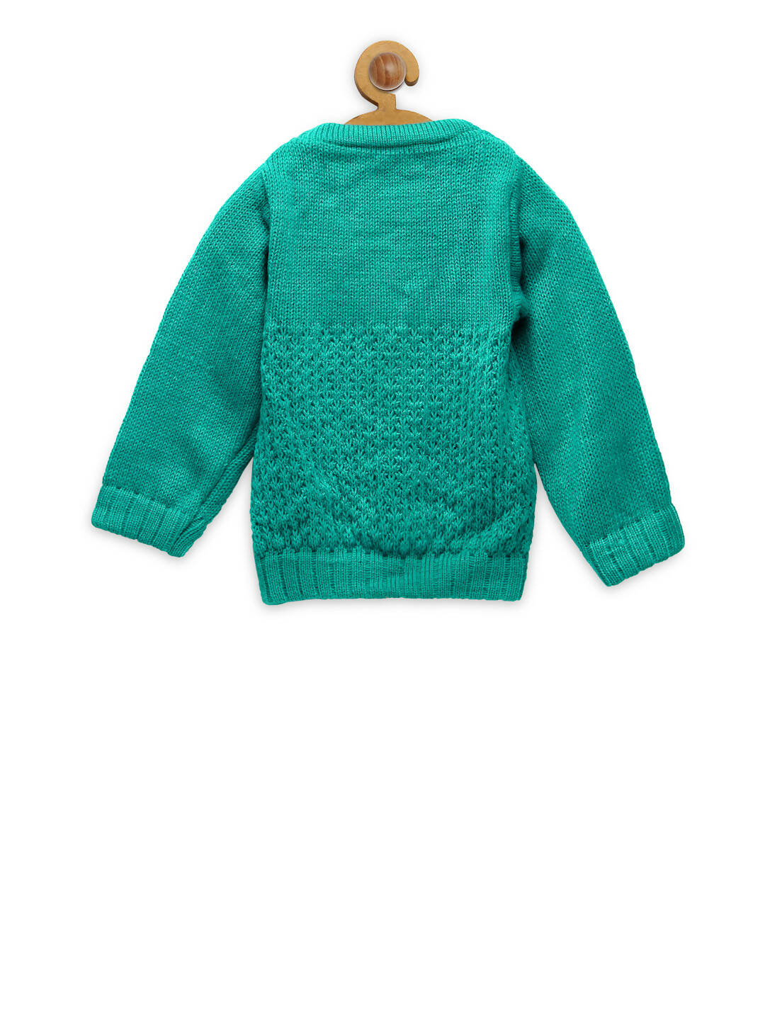 Chutput Kids Cute Green Coloured Solid Pullover Sweater