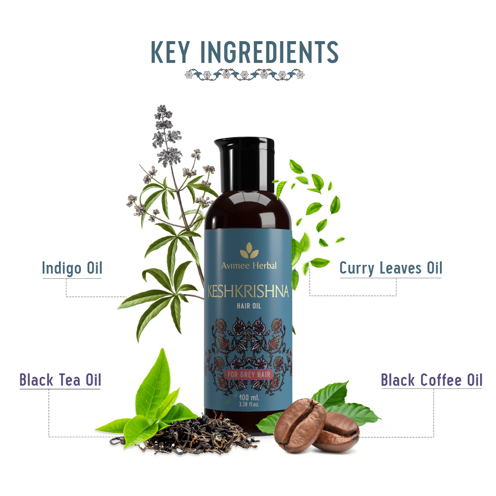 Avimee Herbal Keshkrishna Hair Oil For Grey Hair