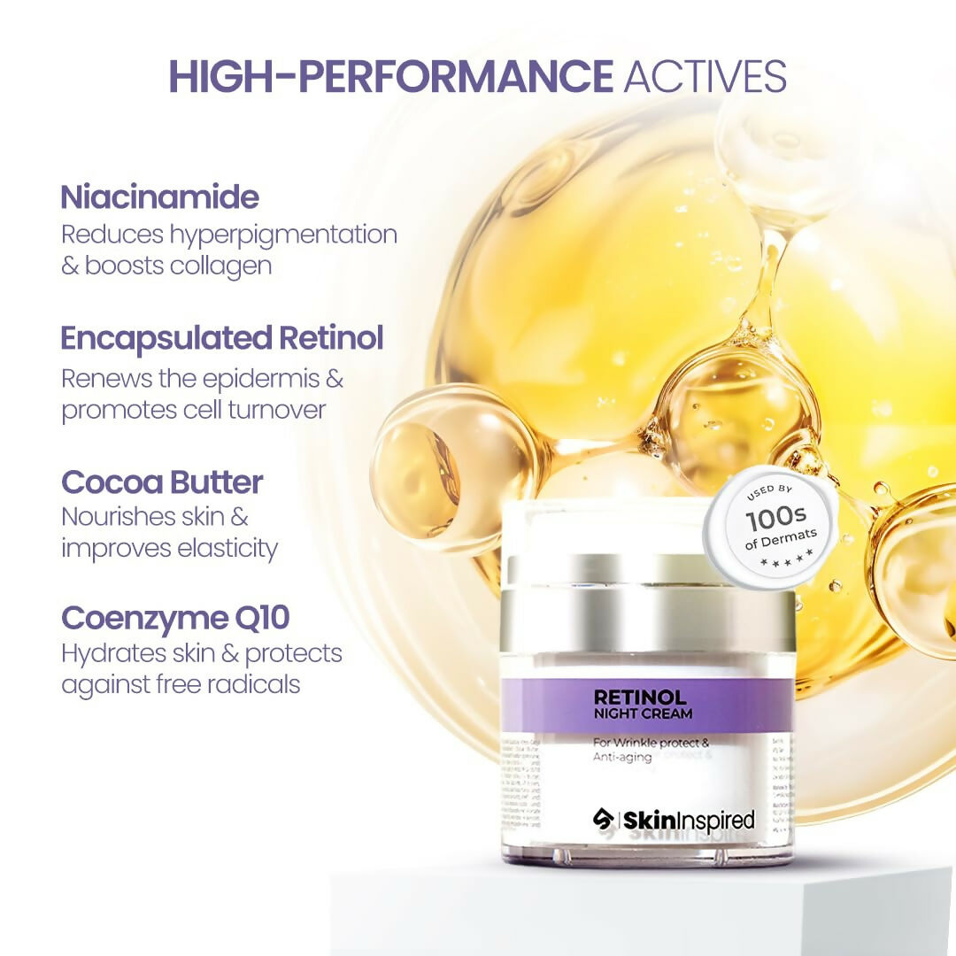 SkinInspired Retinol Night Cream For Wrinkles & Anti-Aging - Distacart