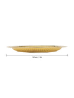 Spillbox Gold-Toned Brass Leaf Thali Round Pooja Essential