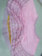 Jyoti Fashion Dreamy Baby Pink Silk Thread with Paper Mirror & Cut work Lehenga Choli with Dupatta