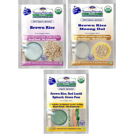 TummyFriendly Foods Certified Brown Rice Porridge Mixes - Stage1, Stage2, Stage3