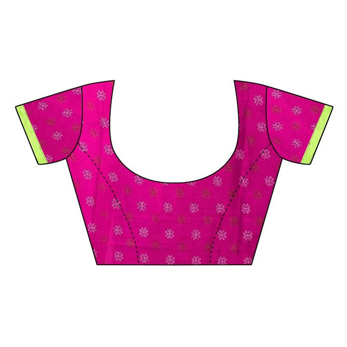 Vamika Embroidery Pink Jute Silk Blouse