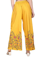 Mominos Fashion Mustard Floral Design Palazzo
