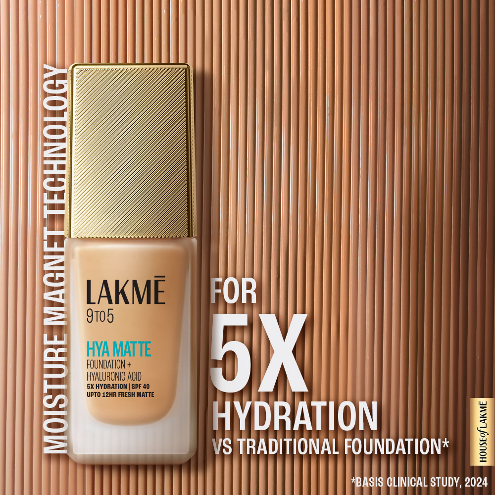 Lakme 9to5 Hya Matte Foundation + Hyaluronic Acid - Cool Rose