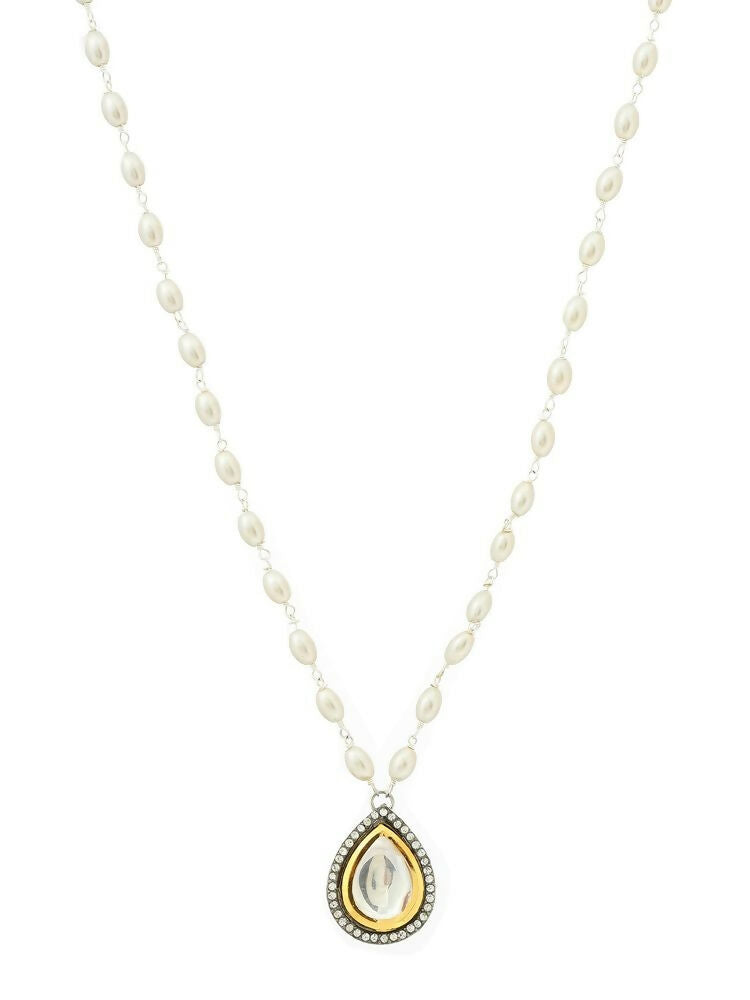 Beaded Kundan Necklace - Ruby Raang