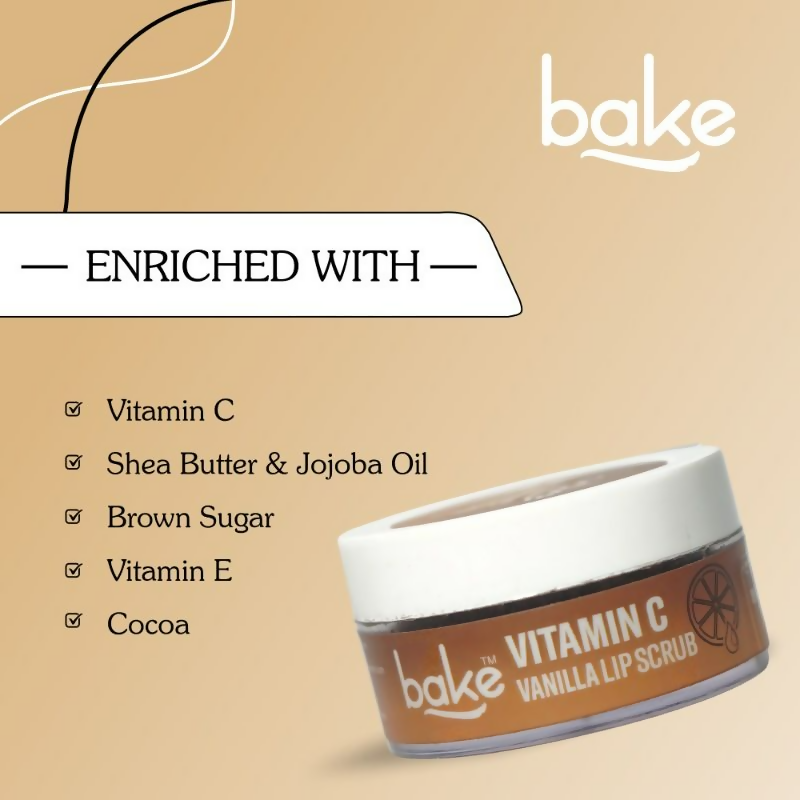 Bake Vitamin C Vanilla Lip Exfoliating & Lightening Scrub - Distacart