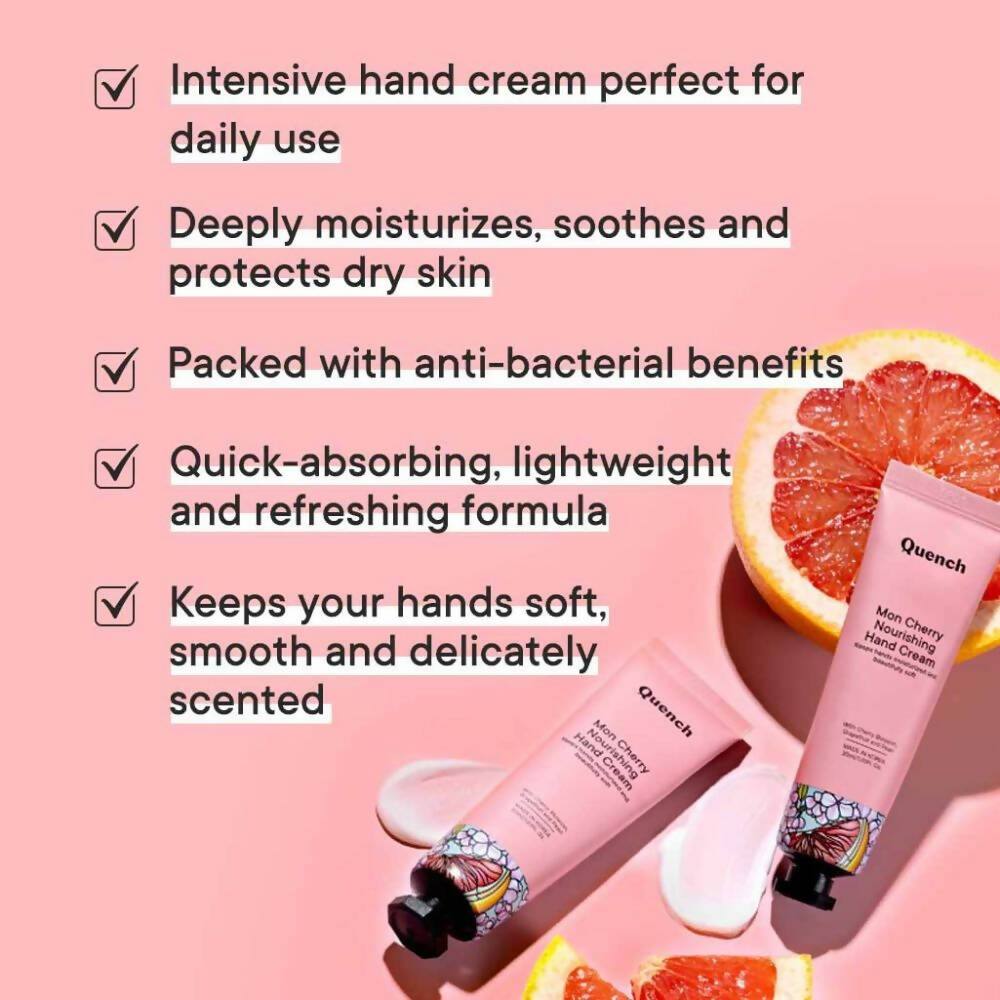 Quench Botanics Mon Cherry Nourishing Hand Cream - Korean Skincare