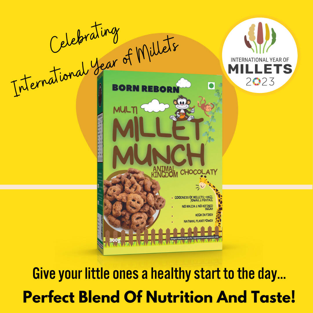 Born Reborn Chocolate Millet Munch - Animal Kingdom - Distacart