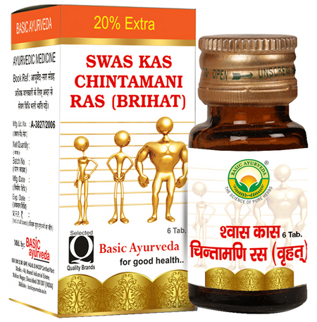 Basic Ayurveda Shwas Chintamani Ras with Gold