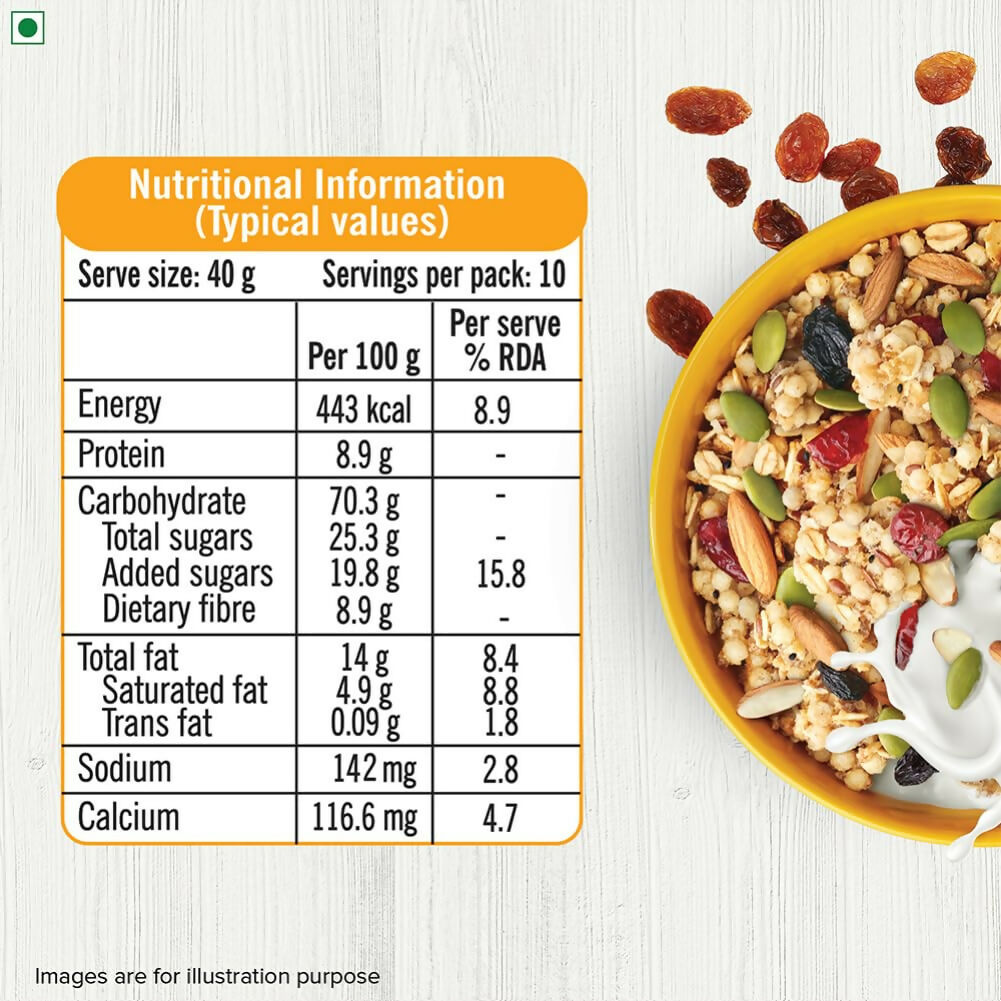 Tata Soulfull Millet Granola (Honey, Fruits, Nuts & Seeds) - Distacart