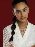 Women's Silver-Toned Blue Silver-Plated Handcrafted Chain - Ruby Raang - Distacart