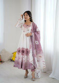 Joban Fashion Onion Pink Kurta Set Organza Sequin Embroidery Work - Distacart