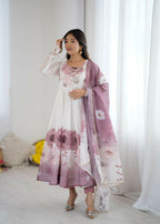 Joban Fashion Onion Pink Kurta Set Organza Sequin Embroidery Work - Distacart