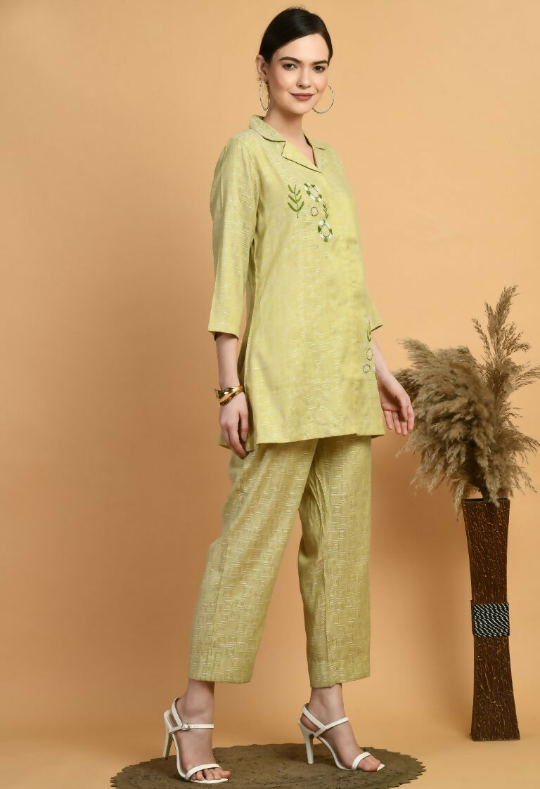 Joban Fashion L.Green Cotton Kurta Set