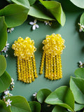 Inhanns Handmade Crystal Water Fall Earrings - Short - Lemon Yellow Small - Distacart