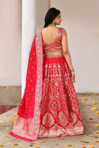 Joban Fashion Fuchsia Soft Pure Handloom Banarasi Silk Lehenga