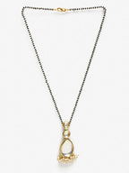 Black Gold-Plated Kundan Mangalsutra - Ruby Raang - Distacart