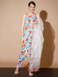 Myshka Women Multi Printed Kurta & Trousers With Dupatta - Distacart
