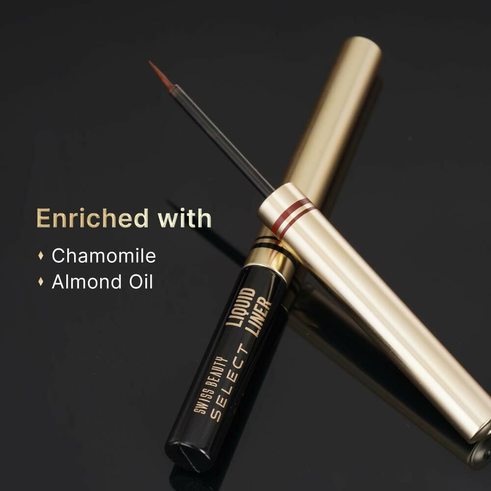 Swiss Beauty Select Here To Stay Liquid Liner, 3-Mood Brown