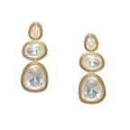 Kundan Earrings (Silver) - Ruby Raang - Distacart