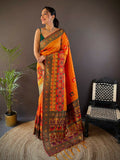 Joban Fashion Deep Maroon Small Butti Banarasi Silk Sarees