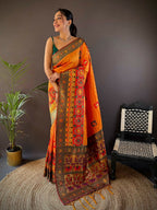 Joban Fashion Deep Maroon Small Butti Banarasi Silk Sarees