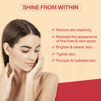 MyFitFuel Hydrolyzed Bovine Collagen + Hyaluronic Acid Biotin Vitamin C Skin Hair Nails - Orange