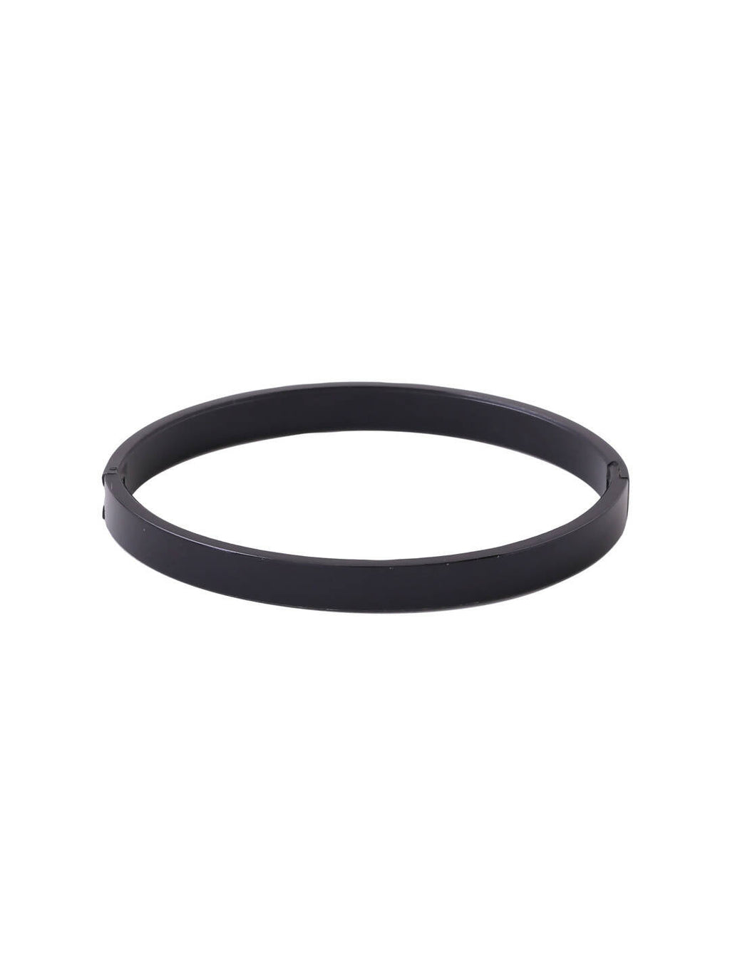 NVR Men's Black Metal Interlock Kada Bracelet - Distacart