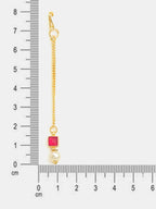 Ruby Raang Crimson Drop Pearl Maang Tikka - Distacart