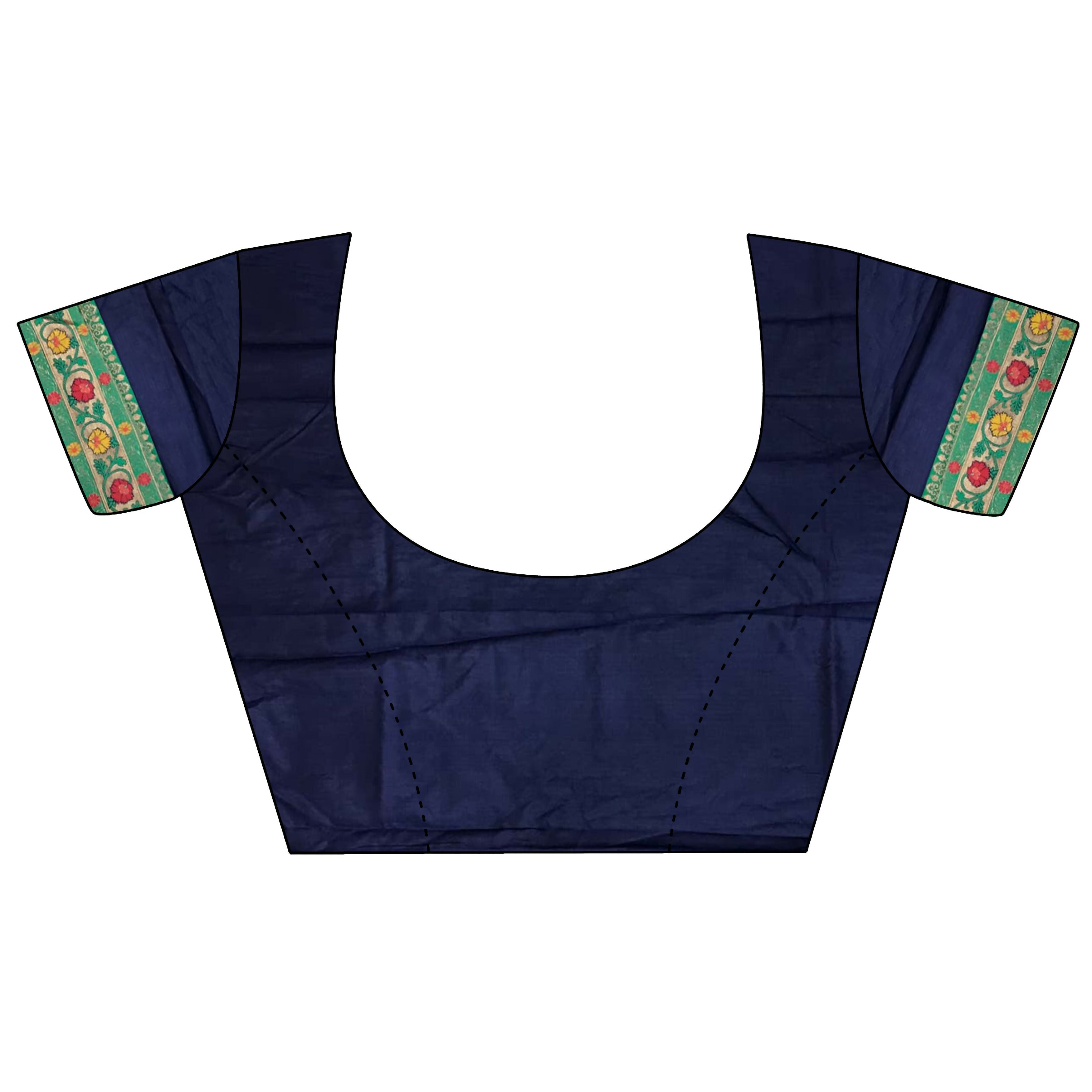 Joban Fashion Navy Blue Banarasi Soft Silk Woven Saree - Distacart