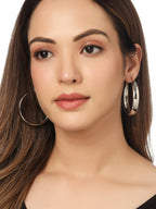 NVR Women Silver Plated Hoop Earrings - Distacart