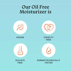 Foxtale Oil-Free Gel Moisturizer with Hyaluronic Acid & Niacinamide - Boosts Hydration, Brightens Skin, Soothes Acne