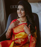 DEIANA'S Beautiful Designer Golden zari Soft Lichi Silk Saree - Yellow