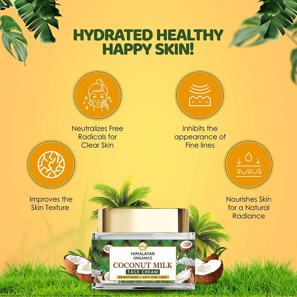 Himalayan Organics Coconut Milk Brightening And Anti-Fine Lines Face Cream