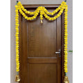Tied Ribbons Yellow Hanging Marigold Garland Toran